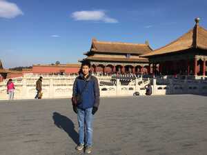 Asian man in Forbidden City