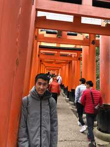Inside orange gates
