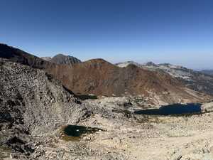 Three lakes in the mountains
