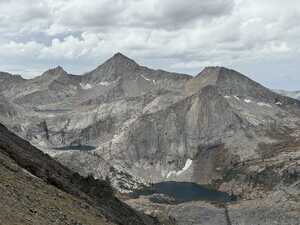 Mountain with three lakes