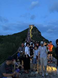 Crown on Great Wall at night