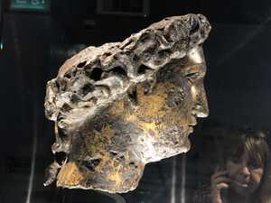Bronze head of woman