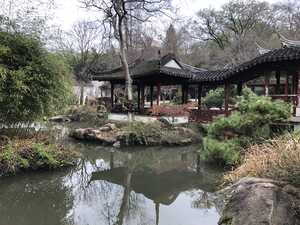 Chinese structure in pond