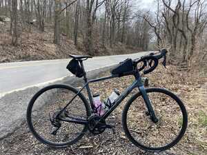 Bicycle in front of road