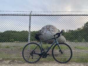 Bicycle in front of Westinghouse Atom Smasher