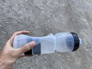 Depressurized plastic water bottle