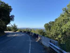 Road bending on mountain