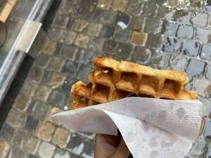 Waffle in napkin