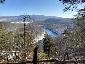 View of snowy river