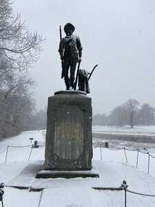 Statue of man with musket