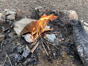 Potatoes in campfire