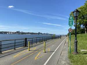 Bike trail by river