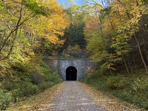 Long tunnel on trail