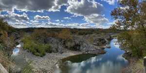 Rock formations on river