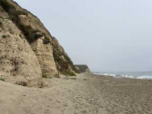 Beach with cliffs