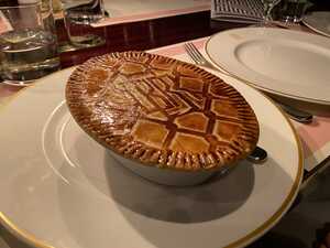 Pie on fancy plate
