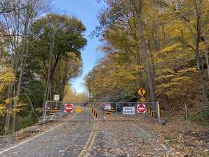 Road closure in fall