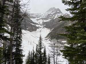 Steep, snow-covered slopes