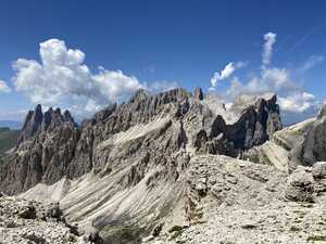 Mountain of gray rock