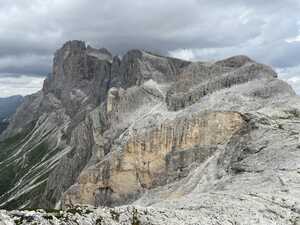 Rocky mountain on a cloudy day